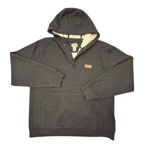 L.L.Bean Men’s Katahdin Iron Works Waffle Knit Fleece Lined Hooded Sweatshirt L